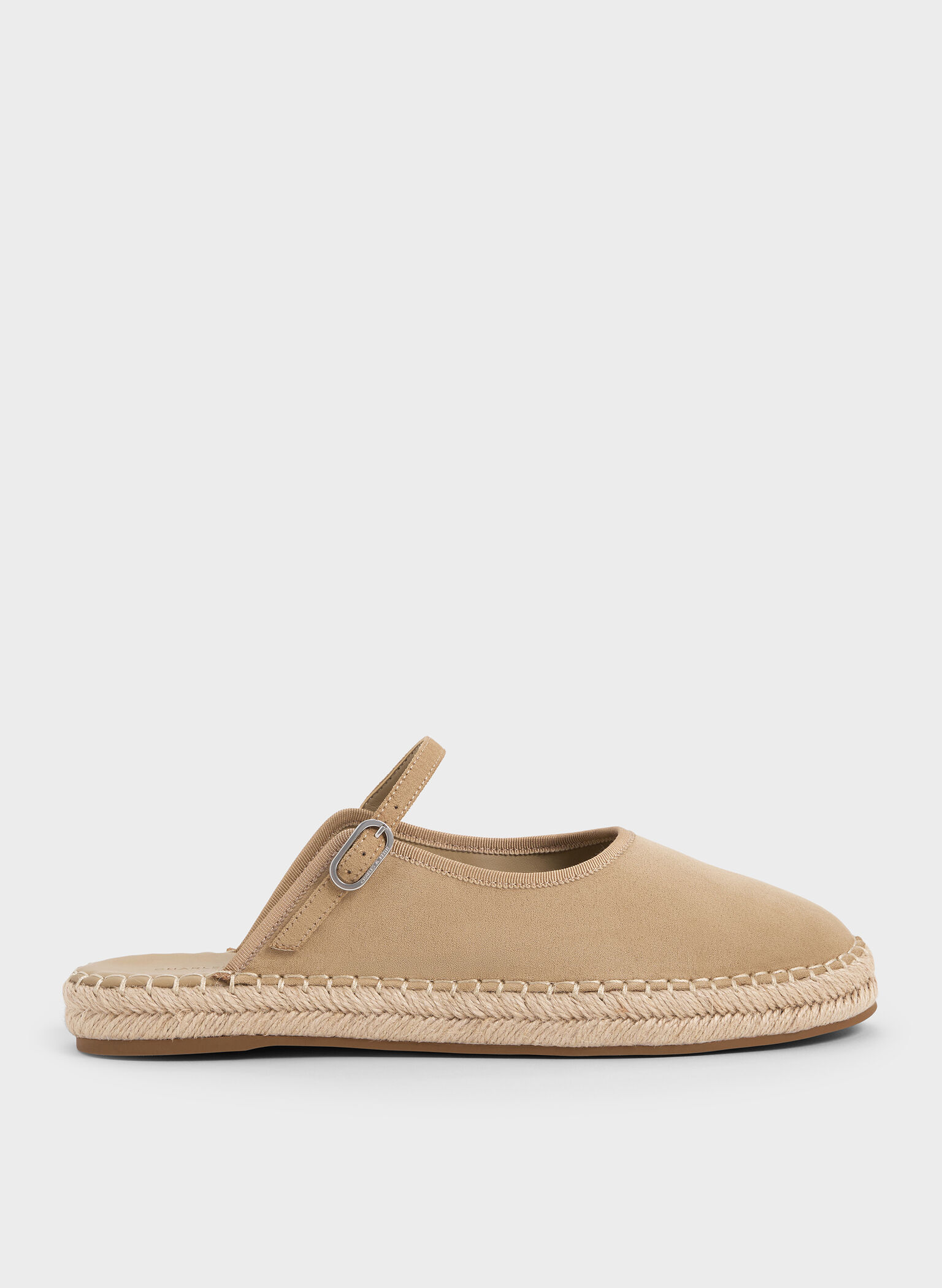 Faux Suede Slip-On Mary Jane Espadrilles, Sand, hi-res