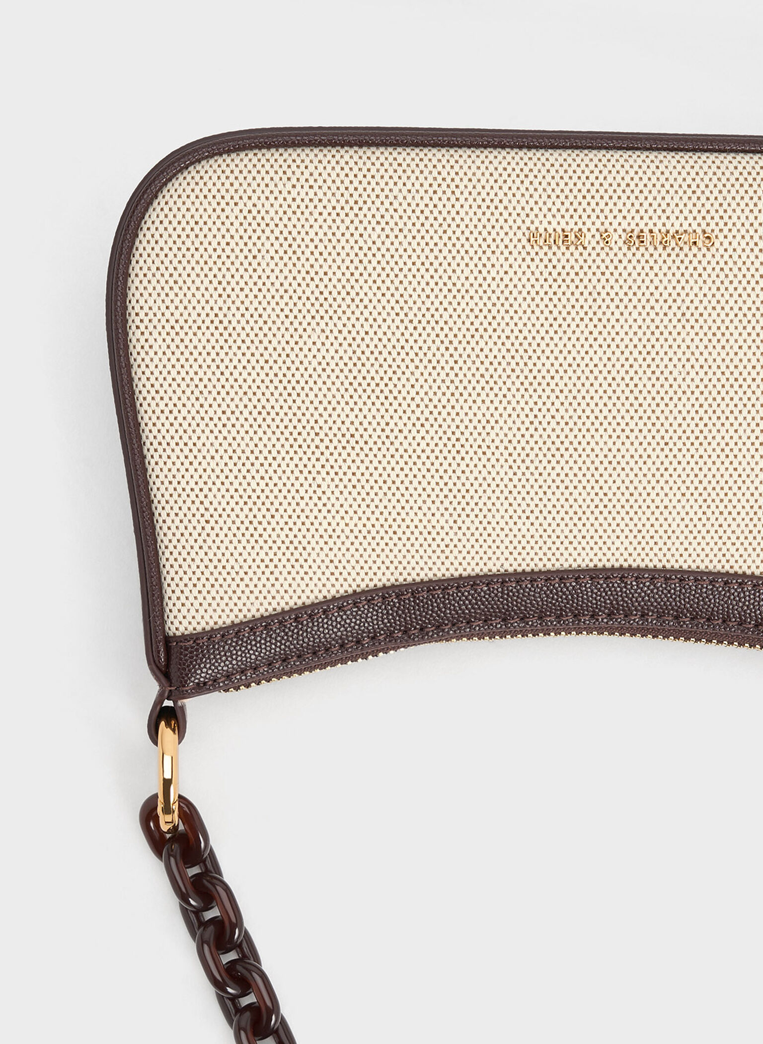 Alcott Scarf Canvas Bag, Dark Brown, hi-res