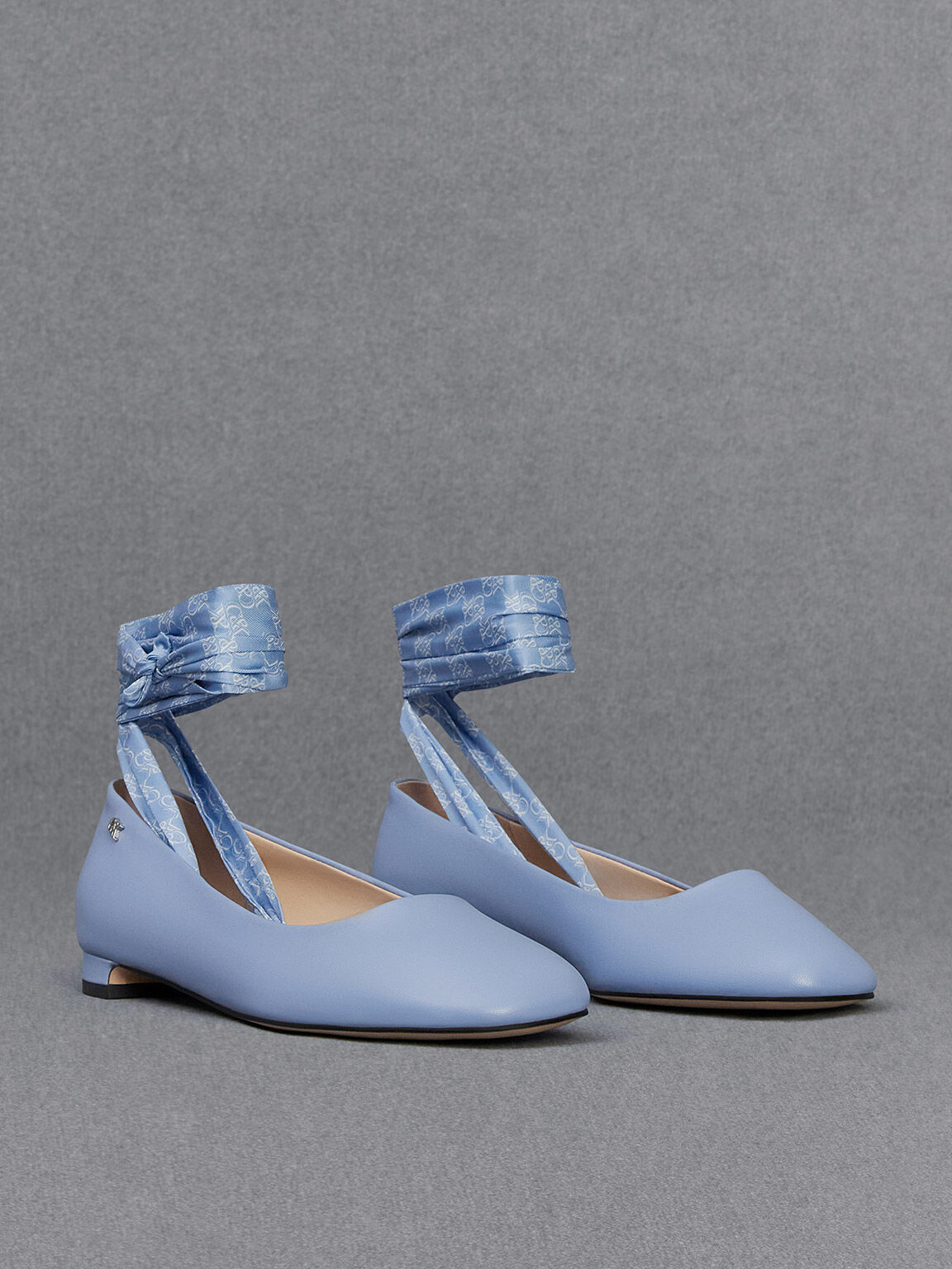 Blue leather 2025 flats