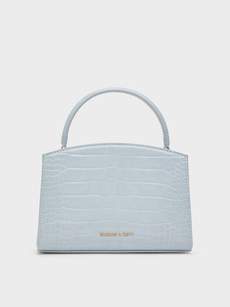 Aubrielle Croc-Effect Top Handle Bag, Sea Salt Blue, hi-res