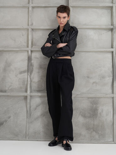 Charly T-Bar Buckled Sandals, Black Box, hi-res