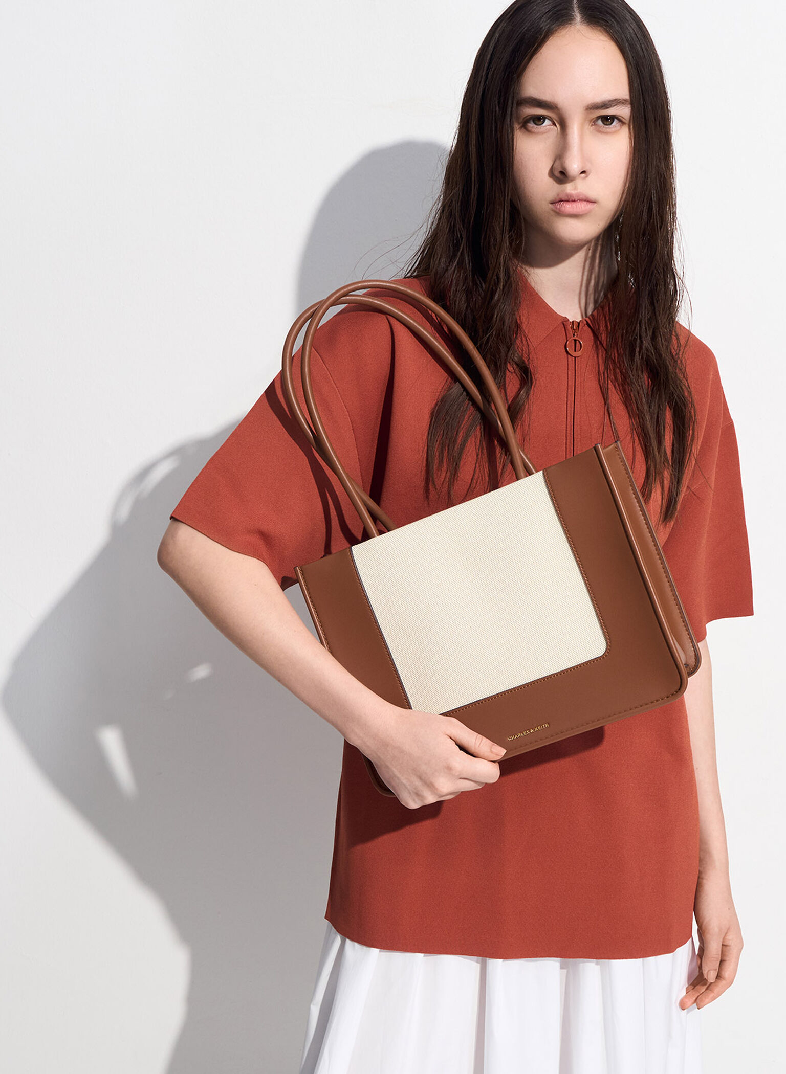 Daylla Canvas Tote Bag, Tan, hi-res