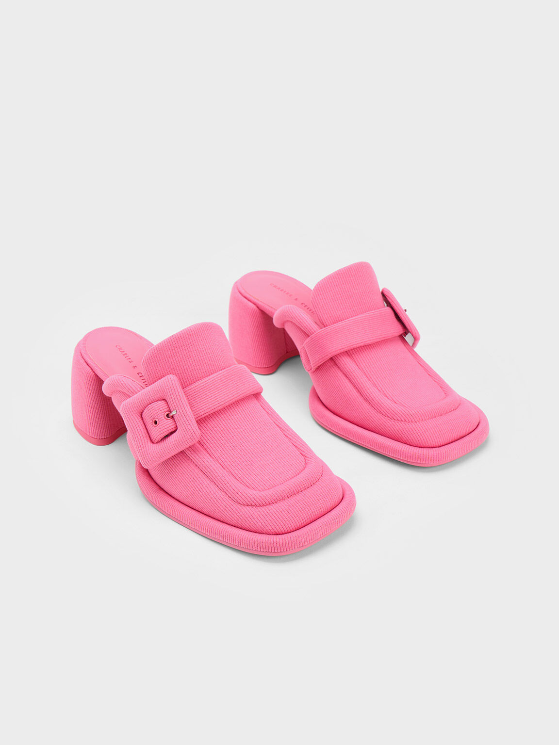 Pink loafer mules shop