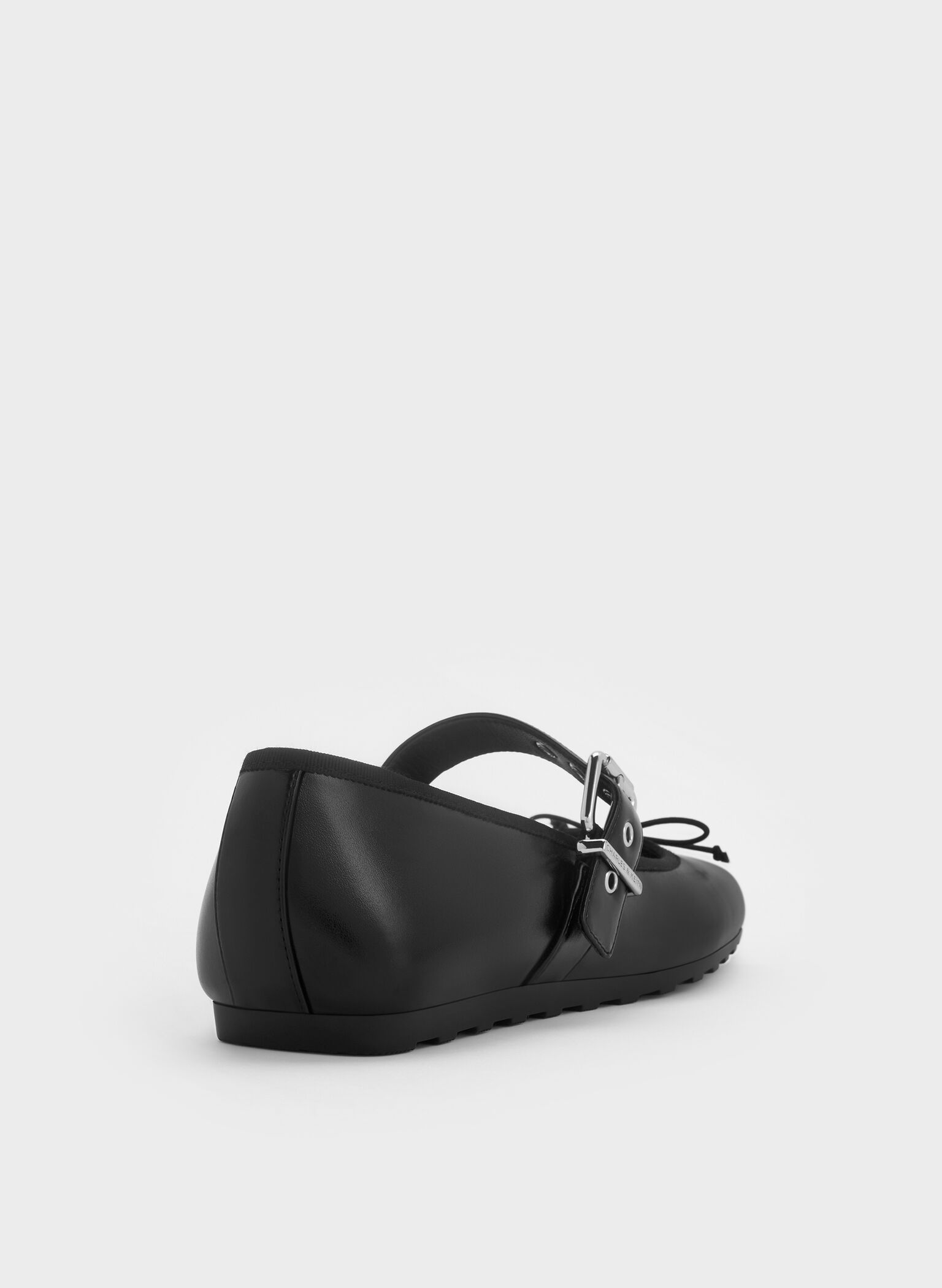 Myler Bow Square-Toe Buckled Mary Janes, Black, hi-res