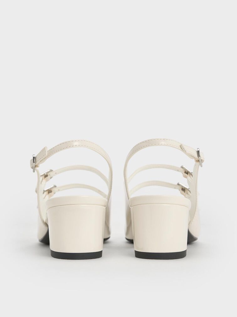 Clementine Double-Strap Slingback Mary Jane Pumps, Chalk, hi-res