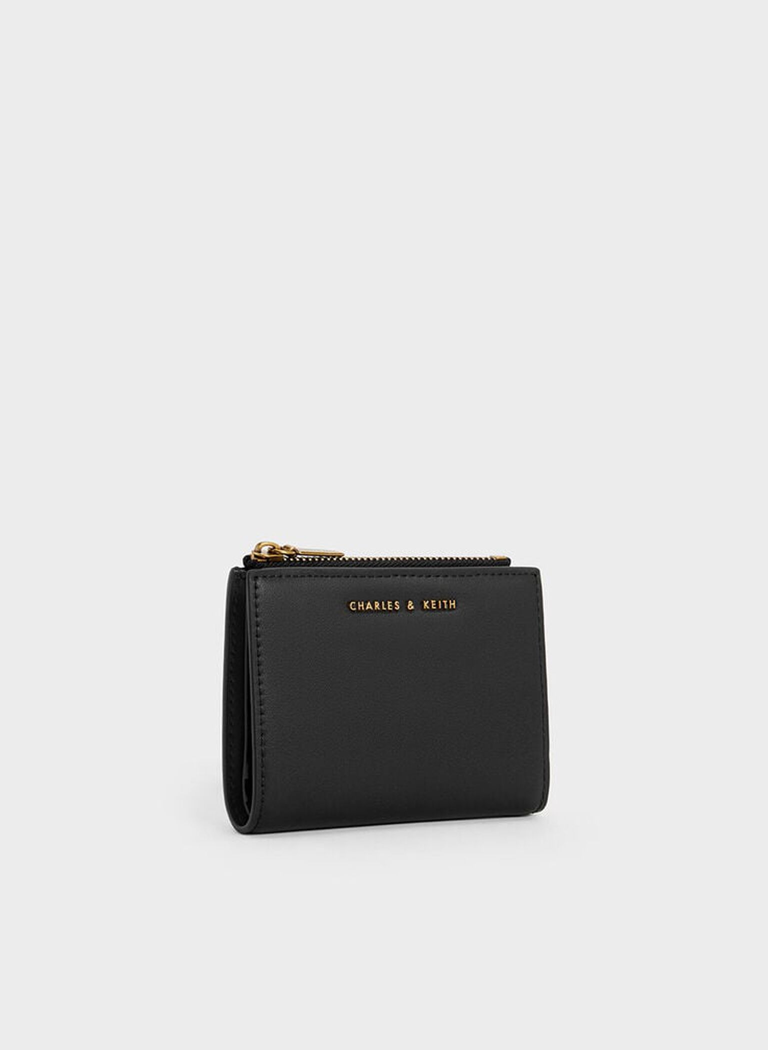 Harmonee Top Zip Small Wallet, Black, hi-res