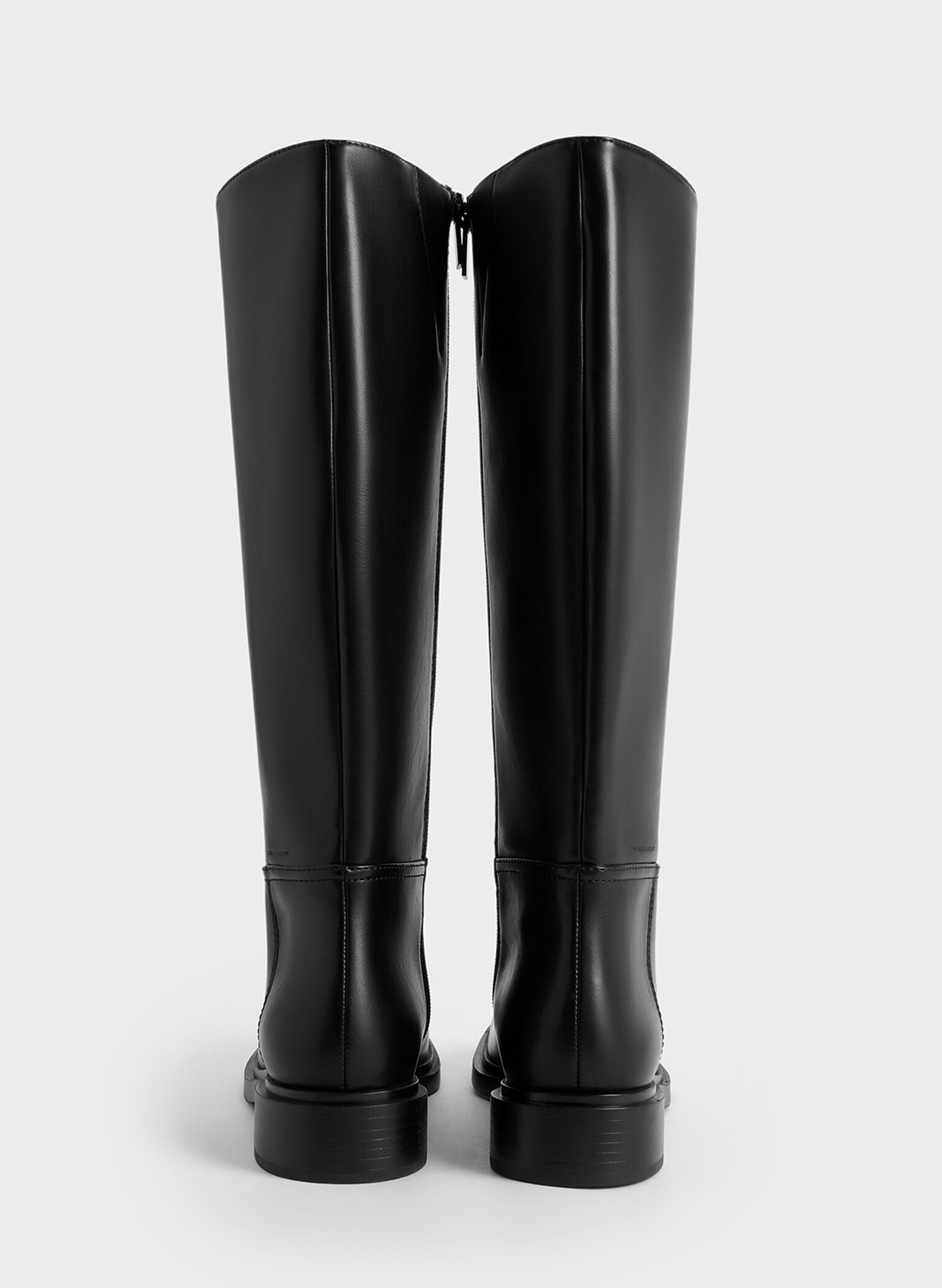 Side-Zip Knee-High Riding Boots, Black, hi-res