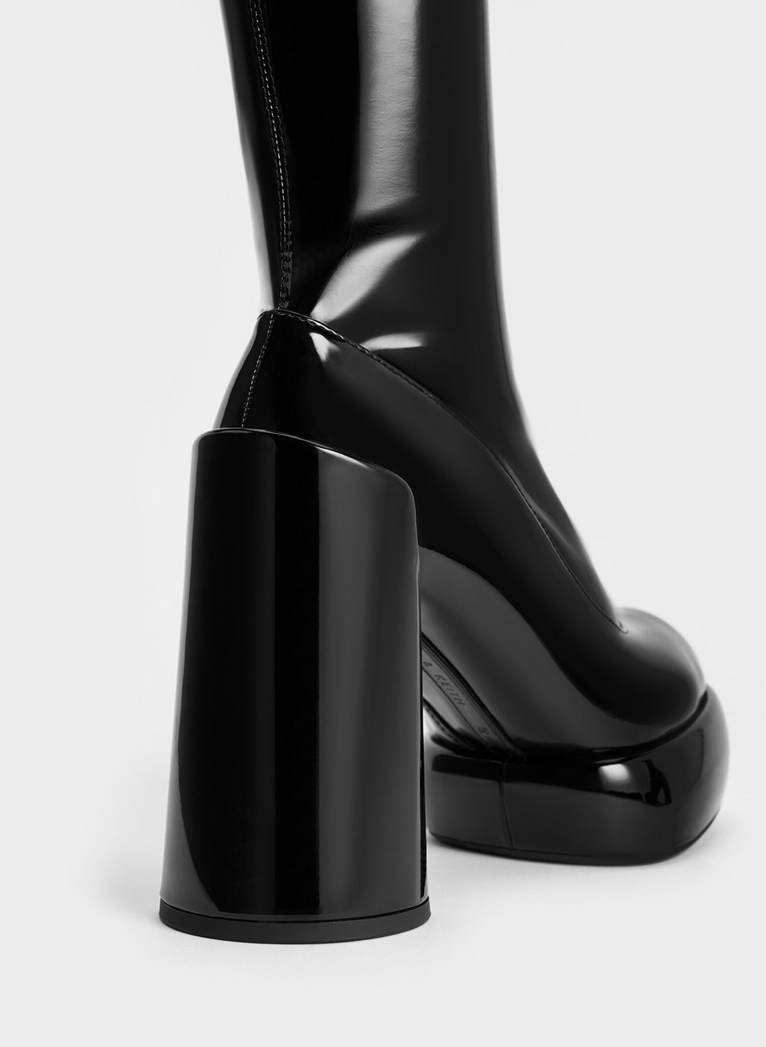 Darcy Patent Platform Ankle Boots, Black Patent, hi-res