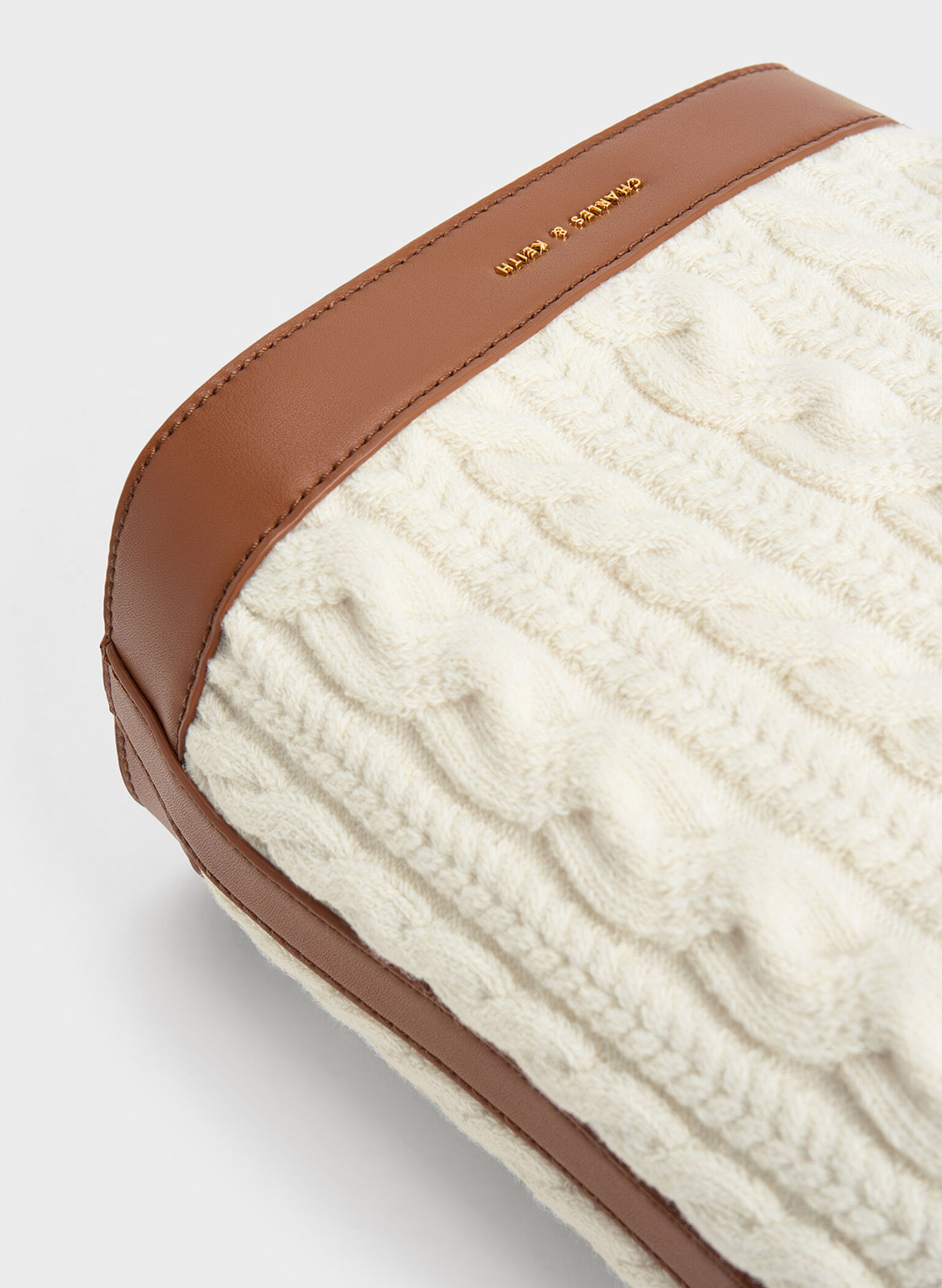 Apolline Textured Knit Bucket Bag, Cream, hi-res