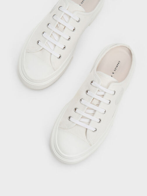 Kay Canvas Slip-On Sneakers, White, hi-res