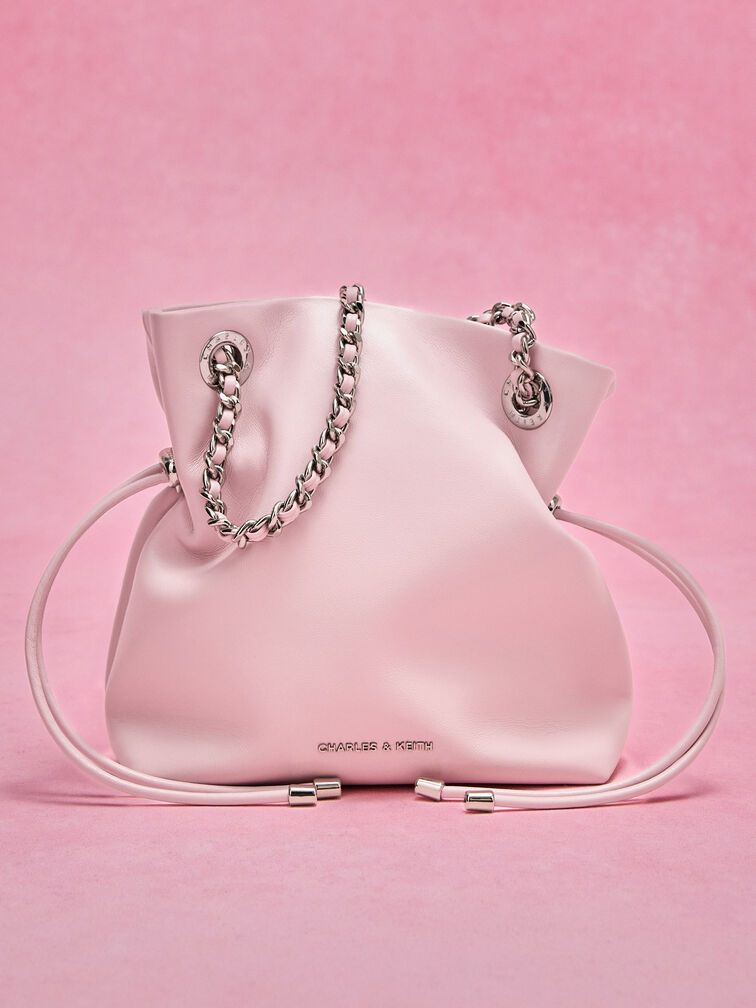 Arya Braided-Strap Double-Handle Crossbody Bag, Cotton Candy Pink, hi-res