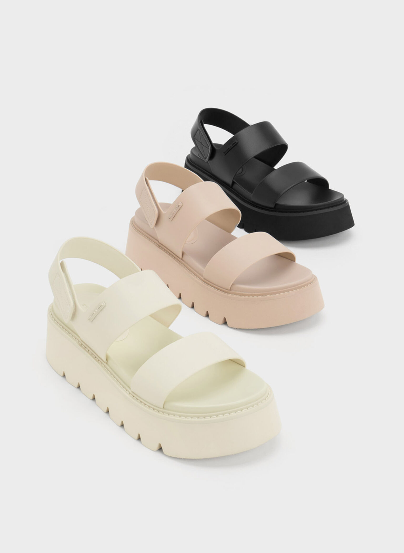 Jadis Chunky Flatform Sandals, Chalk, hi-res