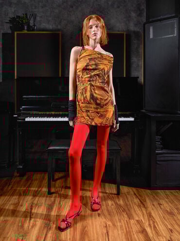 Strappy Kitten-Heel Sandals, Black Box, hi-res