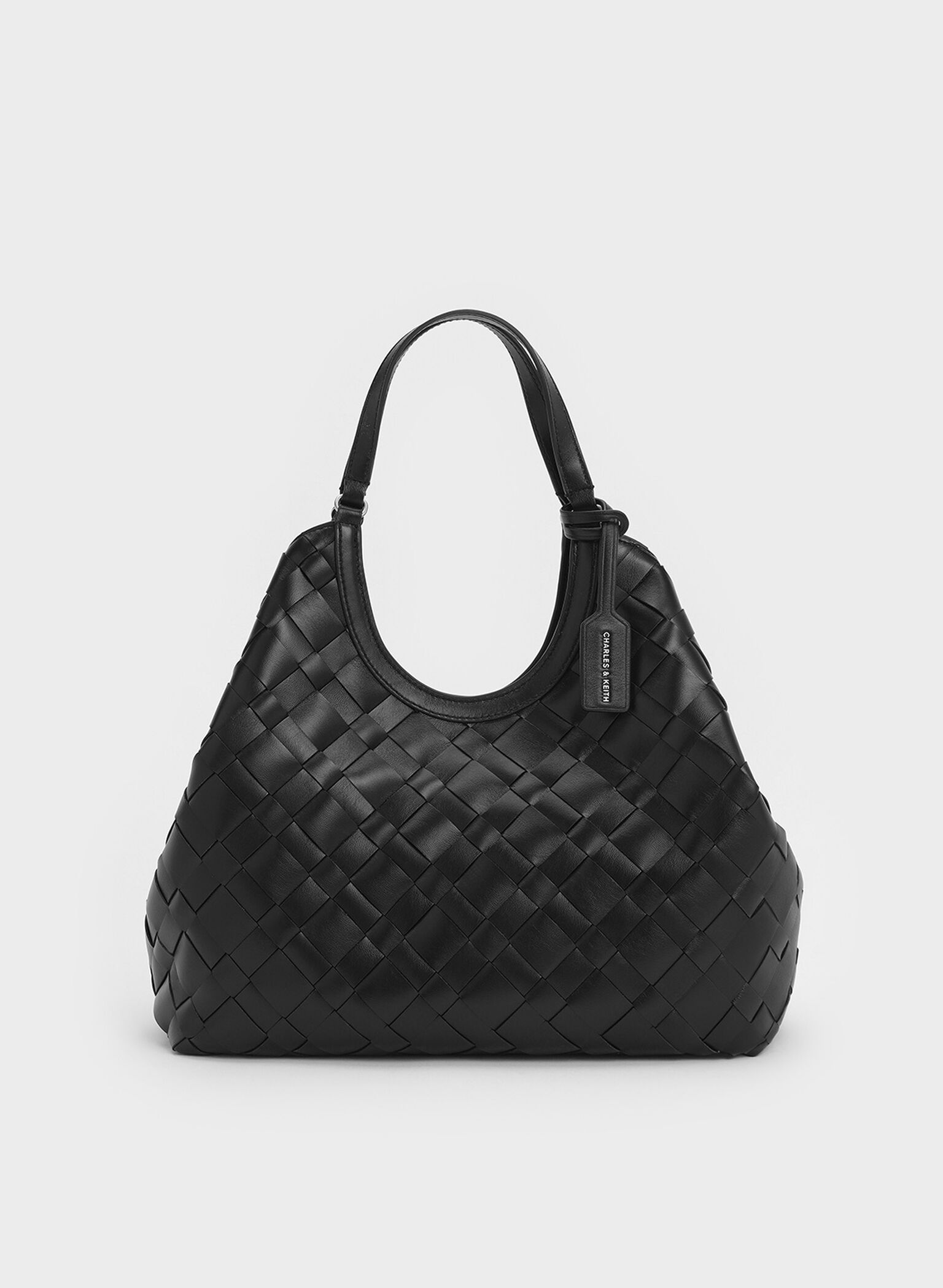 Ivette Woven Tote Bag, Noir, hi-res