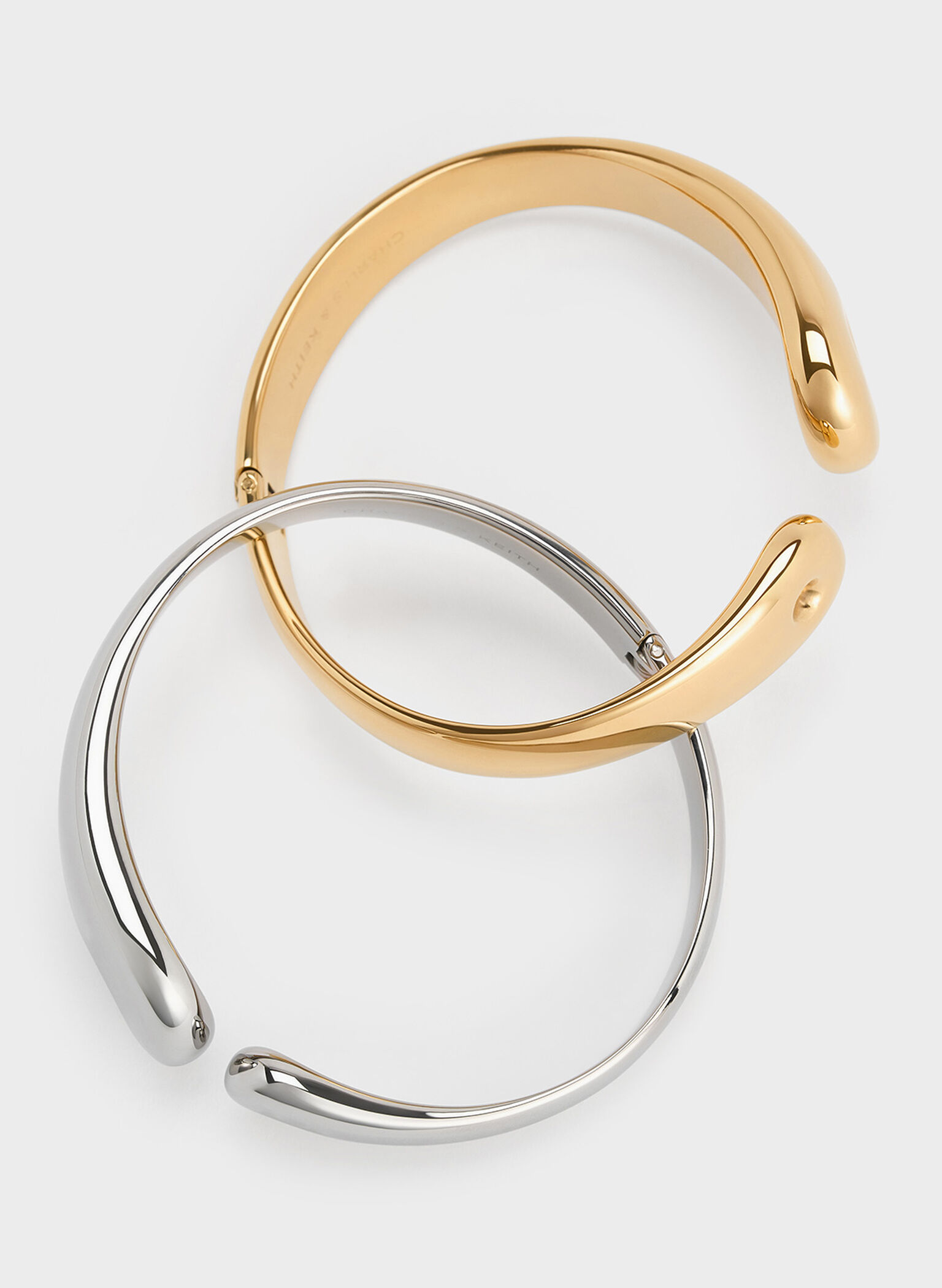 Eimear Cuff Bangle, Silver, hi-res