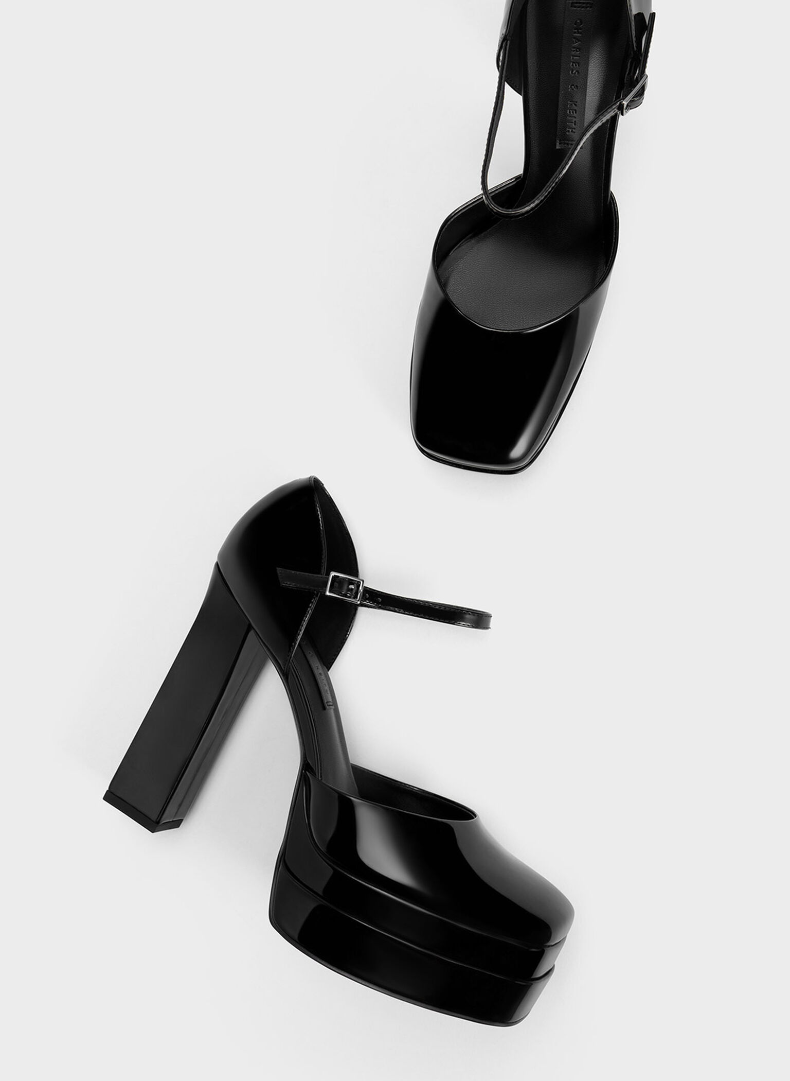 Patent Platform D'Orsay Pumps, Black Patent, hi-res