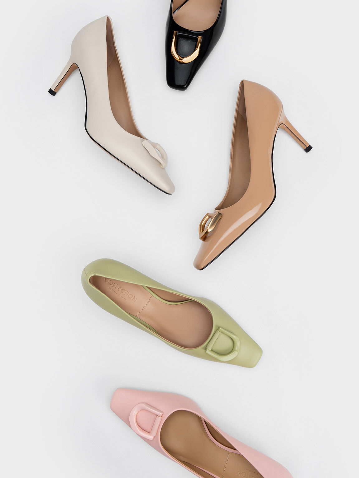 Nude patent leather pumps store