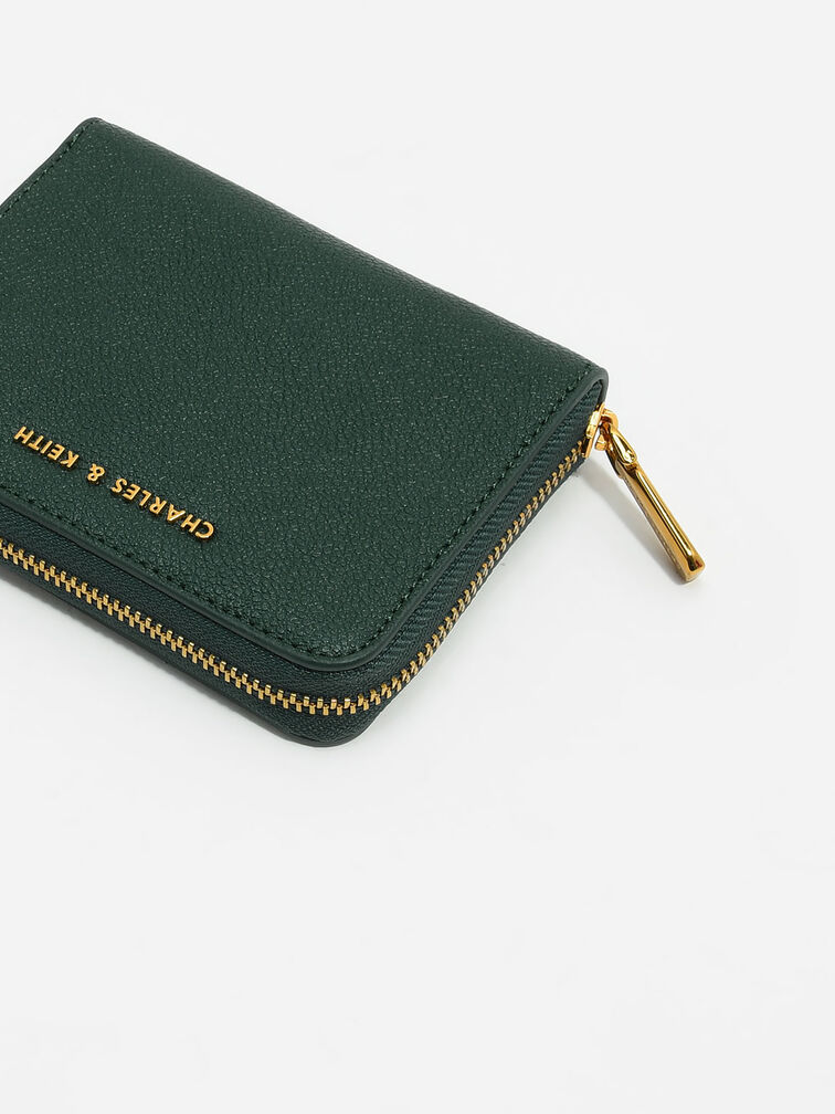 Dulcie Zip-Around Square Wallet, Green, hi-res