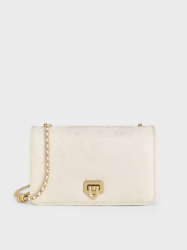 Jacquard Mini Bag, Cream, hi-res