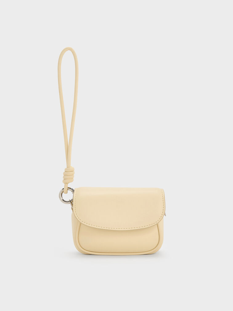 Sammie Knotted-Strap Wristlet, Butter Yellow, hi-res