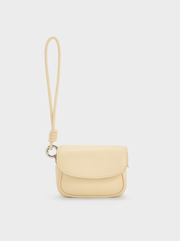 Sammie Knotted-Strap Wristlet, Butter Yellow, hi-res