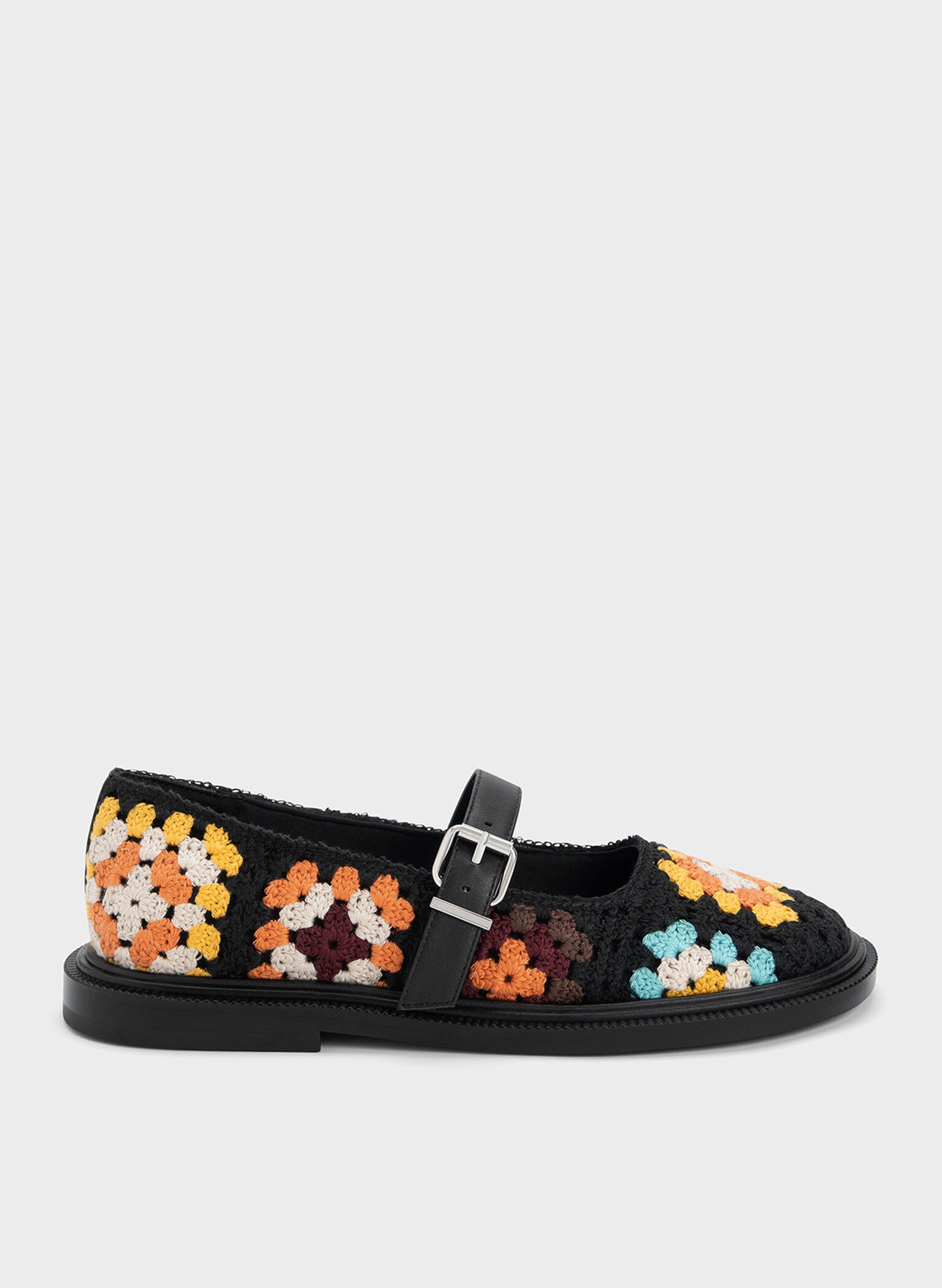 Crochet & Leather Mary Janes, Multi, hi-res