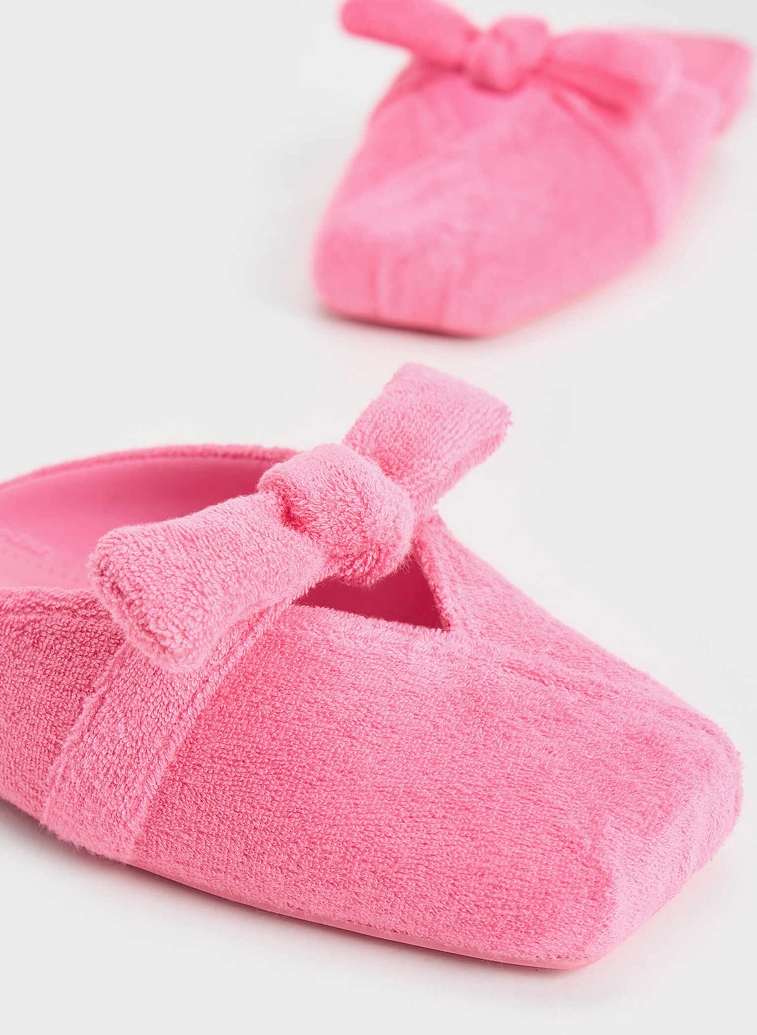 Loey Textured Knotted Mules, Pink, hi-res