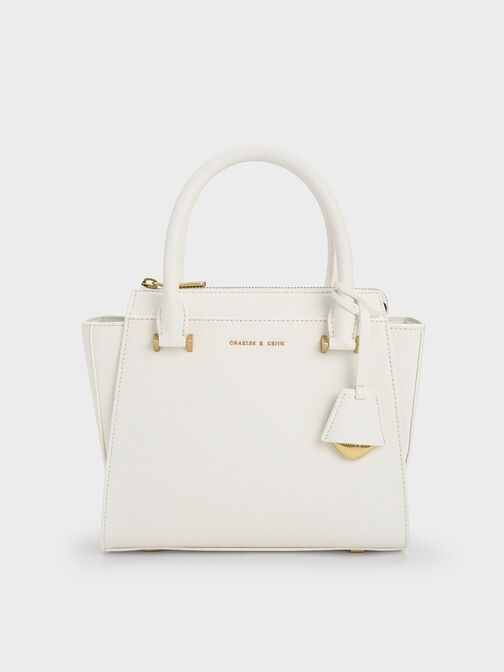Trapeze Tote Bag, White, hi-res