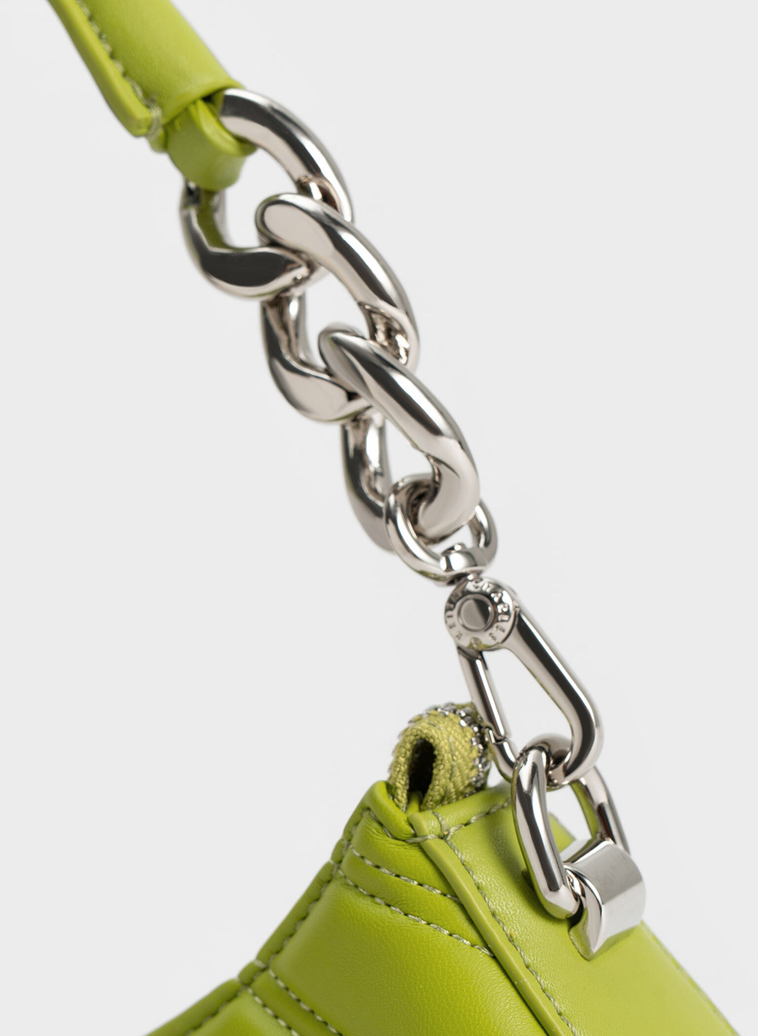 Freja Curved Panelled Bag, Lime, hi-res