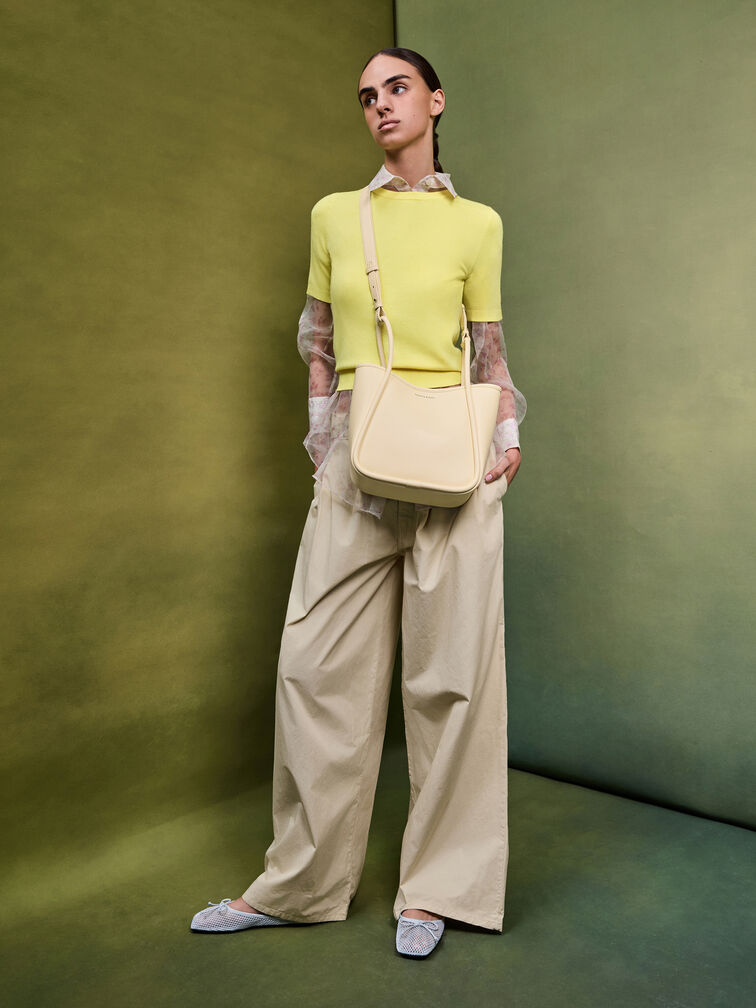 Mini Lyla Tubular Tote Bag, Butter Yellow, hi-res