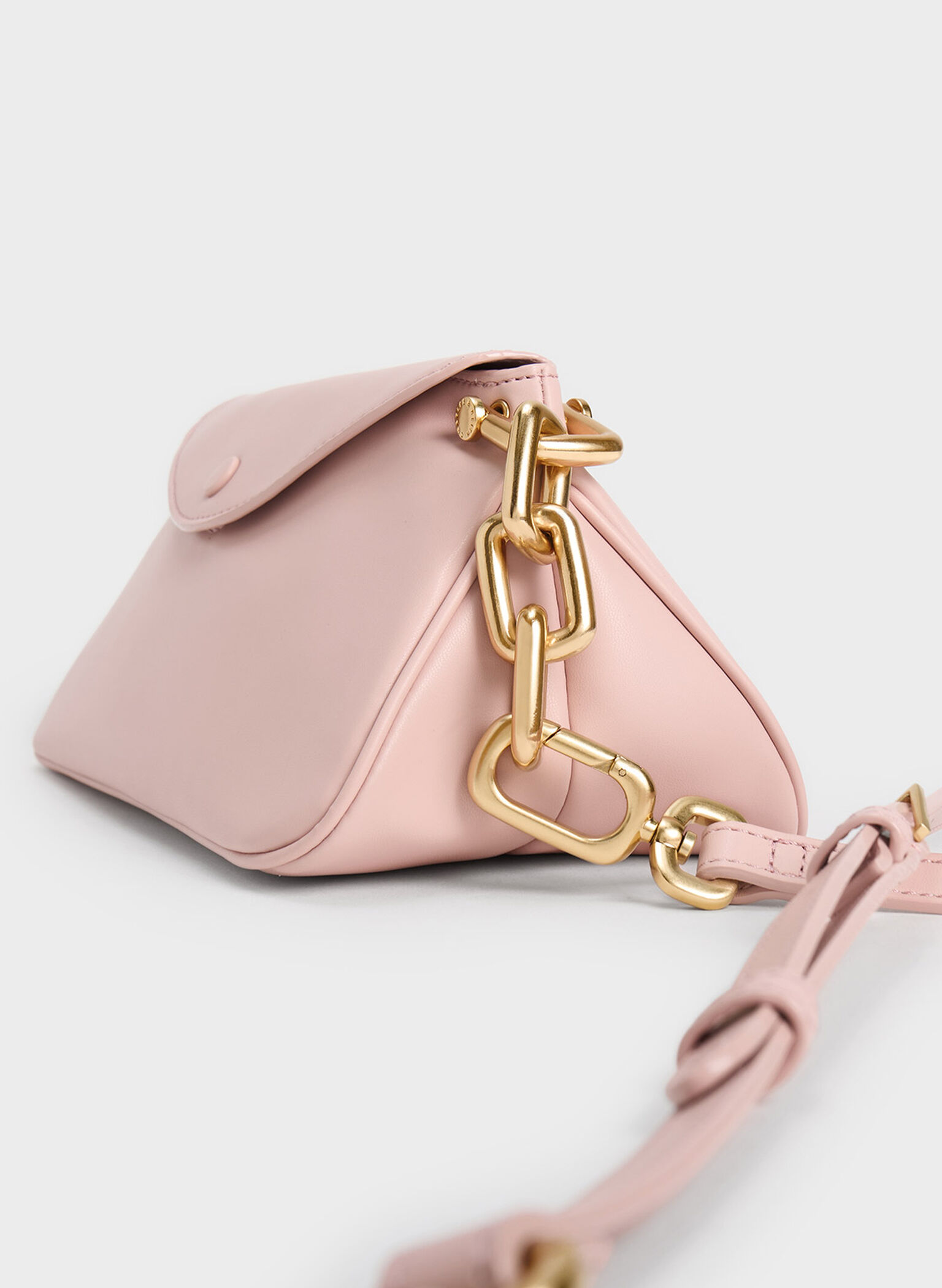 Cleona Braided Handle Hobo Bag, Light Pink, hi-res