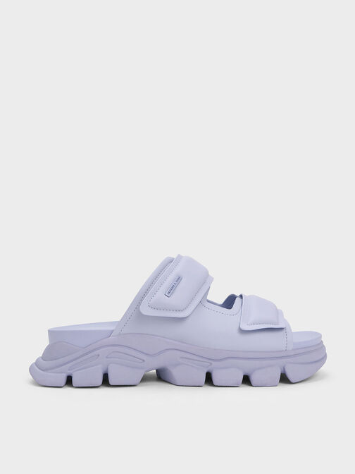 Dash Double Strap Slides, Lilac, hi-res