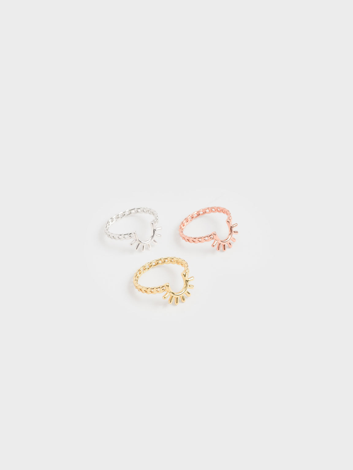 Chain Link Ring, Rose Gold, hi-res