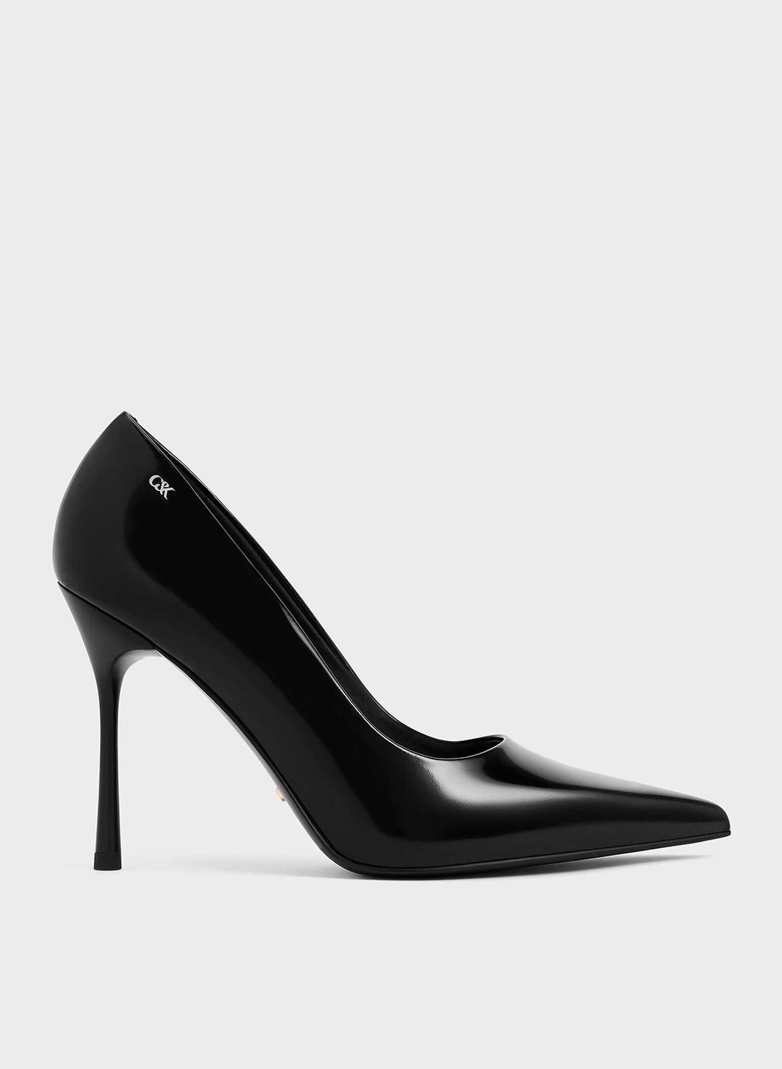 Kyra Leather Pointed-Toe Pumps, Black Box, hi-res