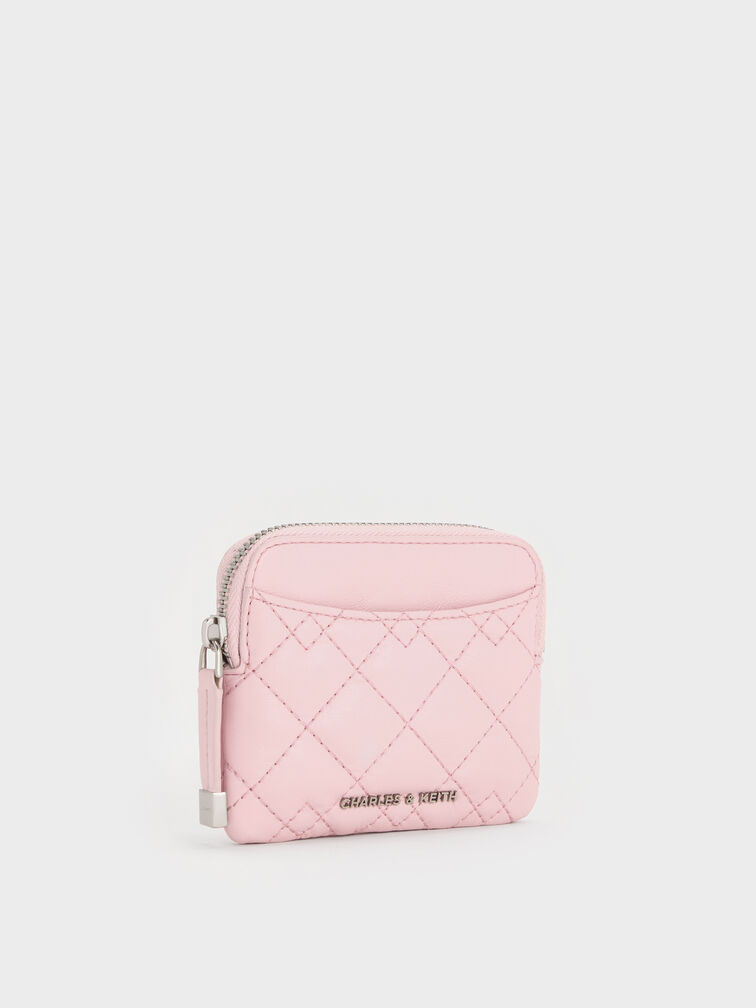 Duo Quilted Card Holder, Cotton Candy Pink, hi-res