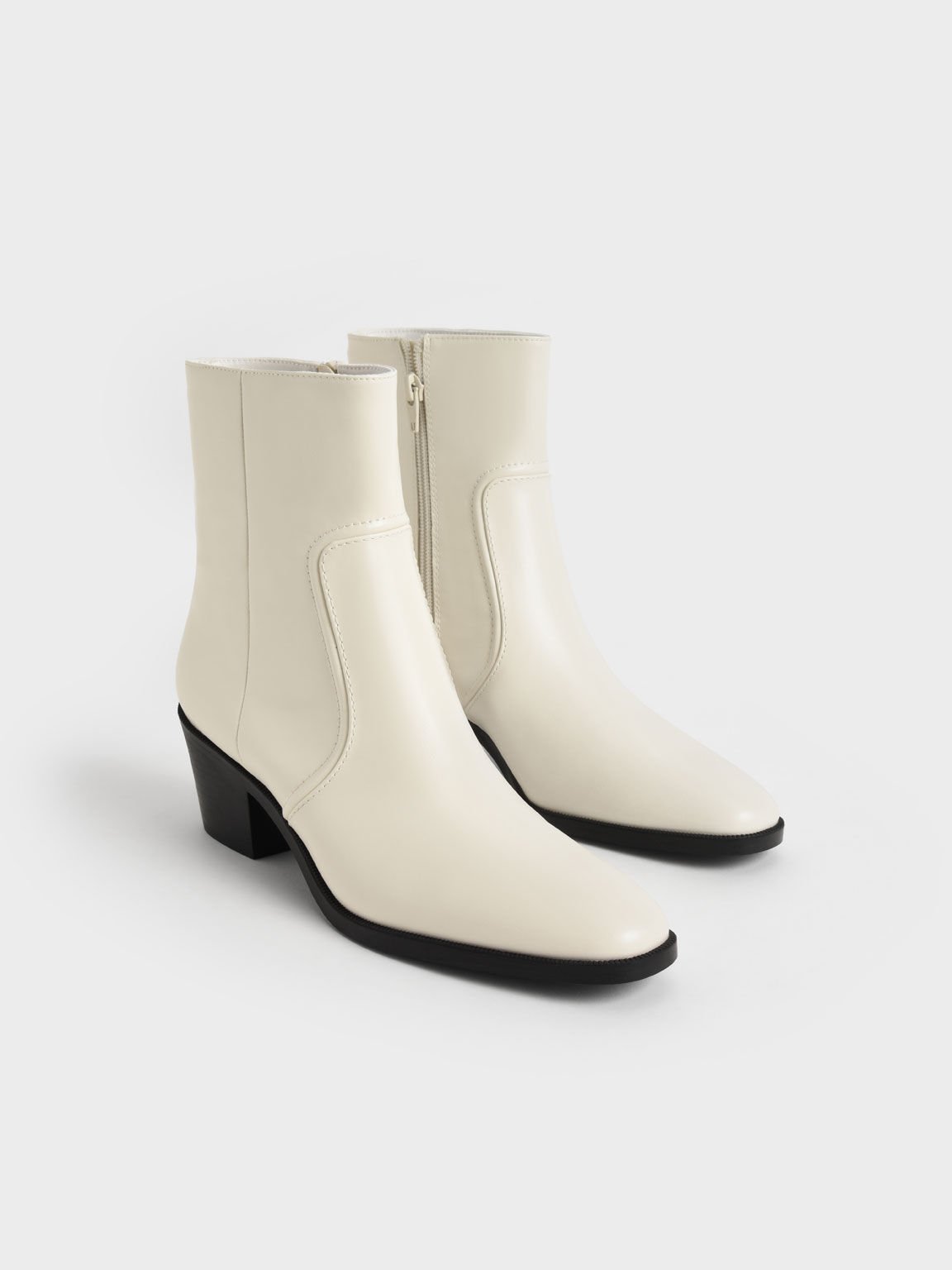 Mens white discount ankle boots