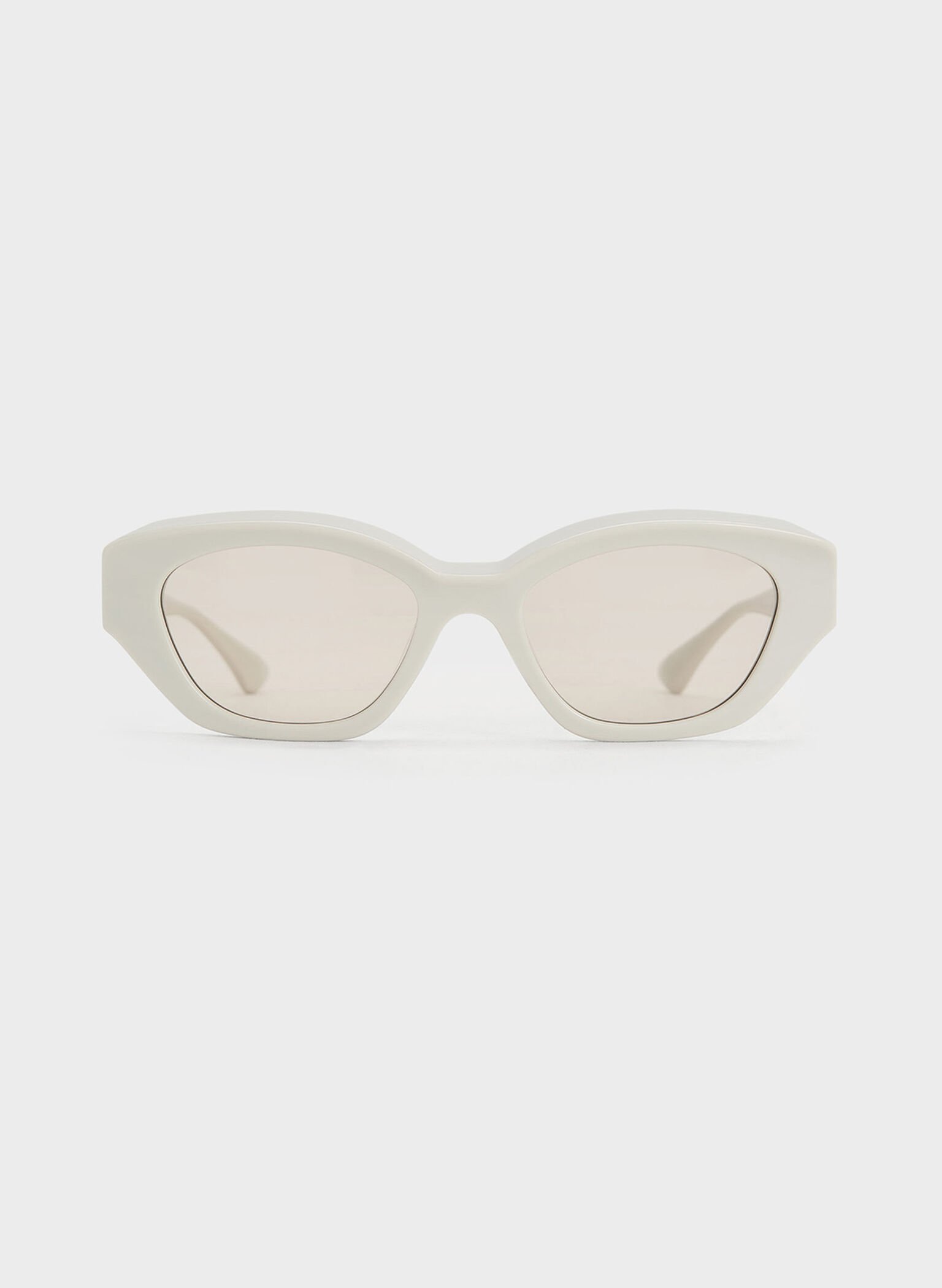 Onyx Recycled Acetate Cat-Eye Sunglasses, Chalk, hi-res
