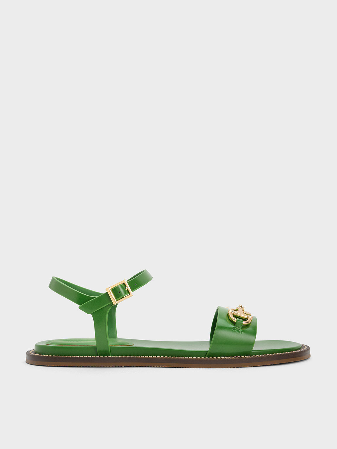 Green Horsebit Back Strap Sandals CHARLES KEITH UK
