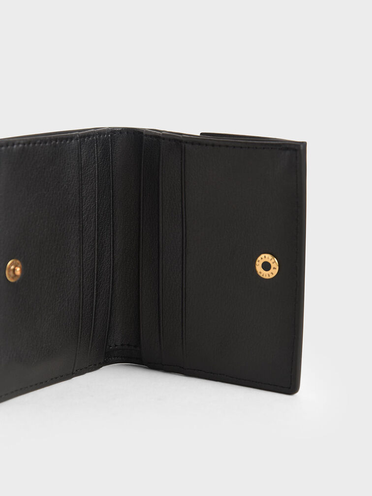 Daisy Bi-Fold Small Wallet, Black, hi-res