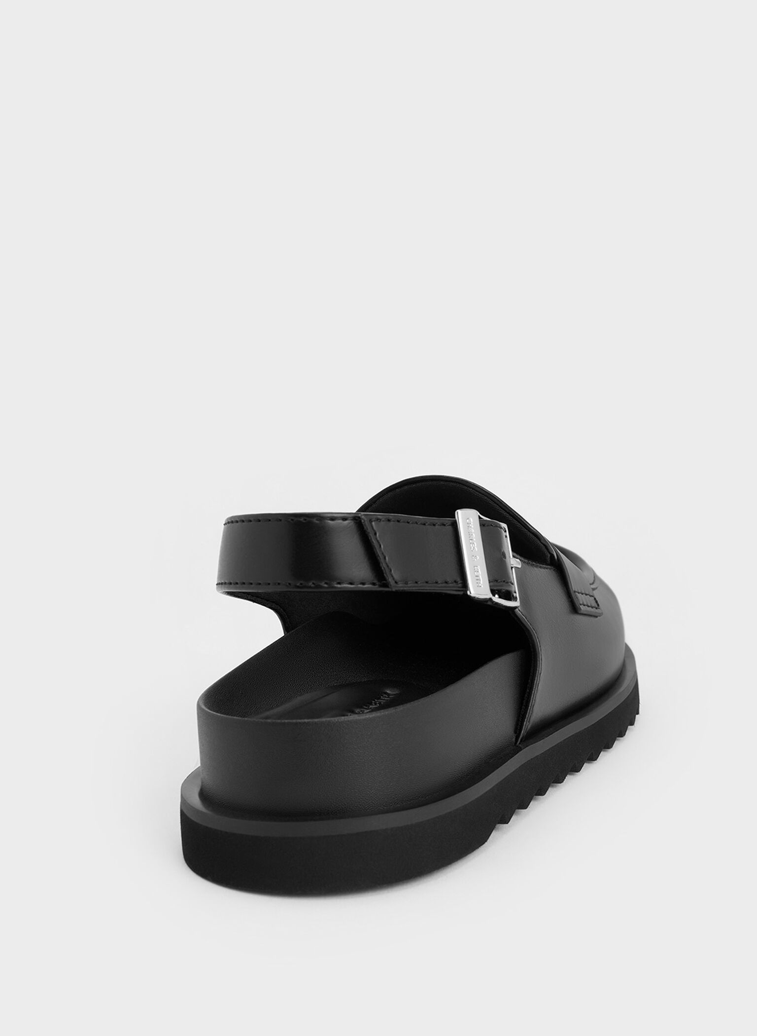 Slingback Penny Loafers, Black, hi-res