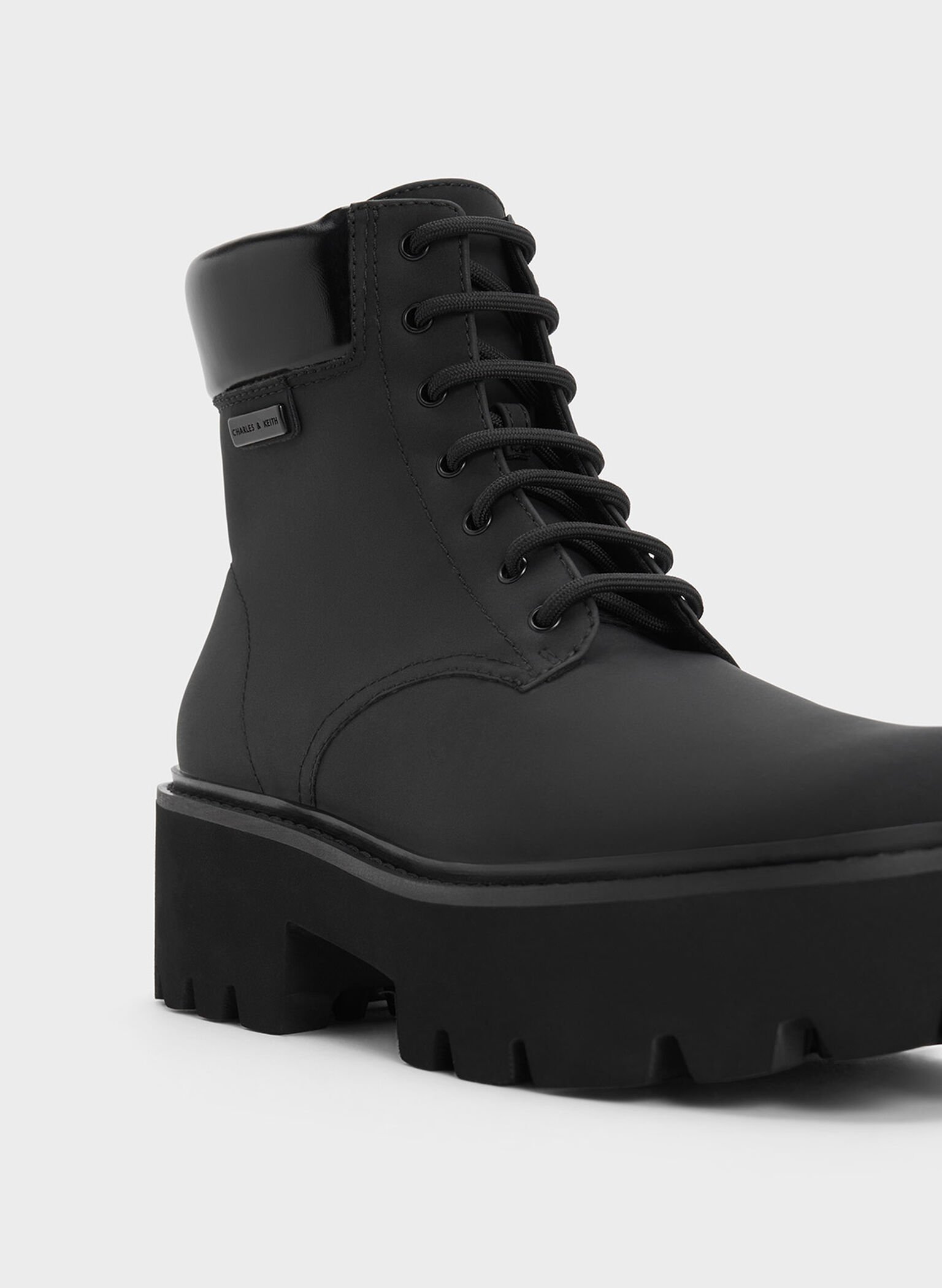 Ripley Ridged Sole Ankle Boots, Black, hi-res