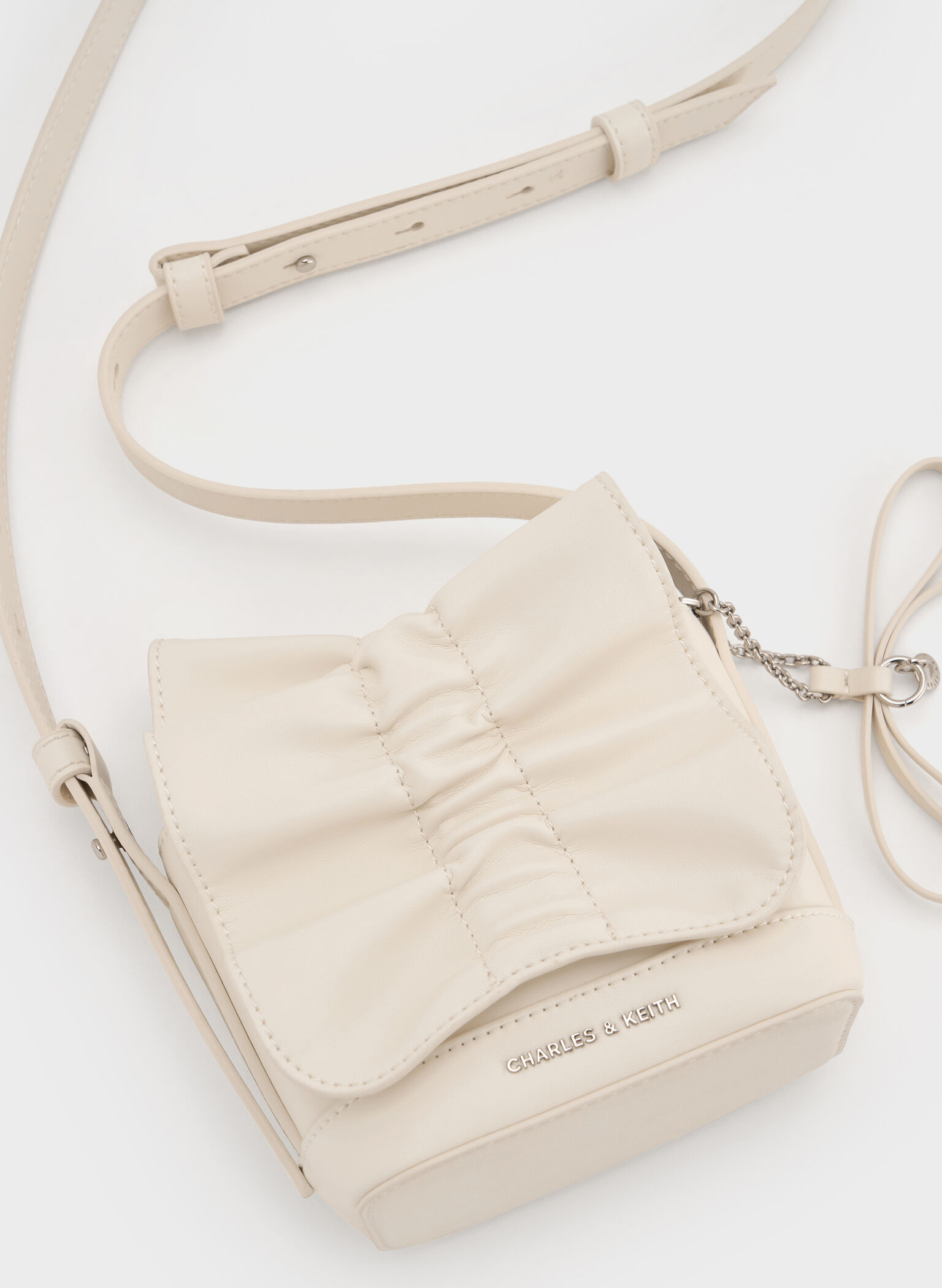 Kadee Ruched Mini Bag, Cream, hi-res