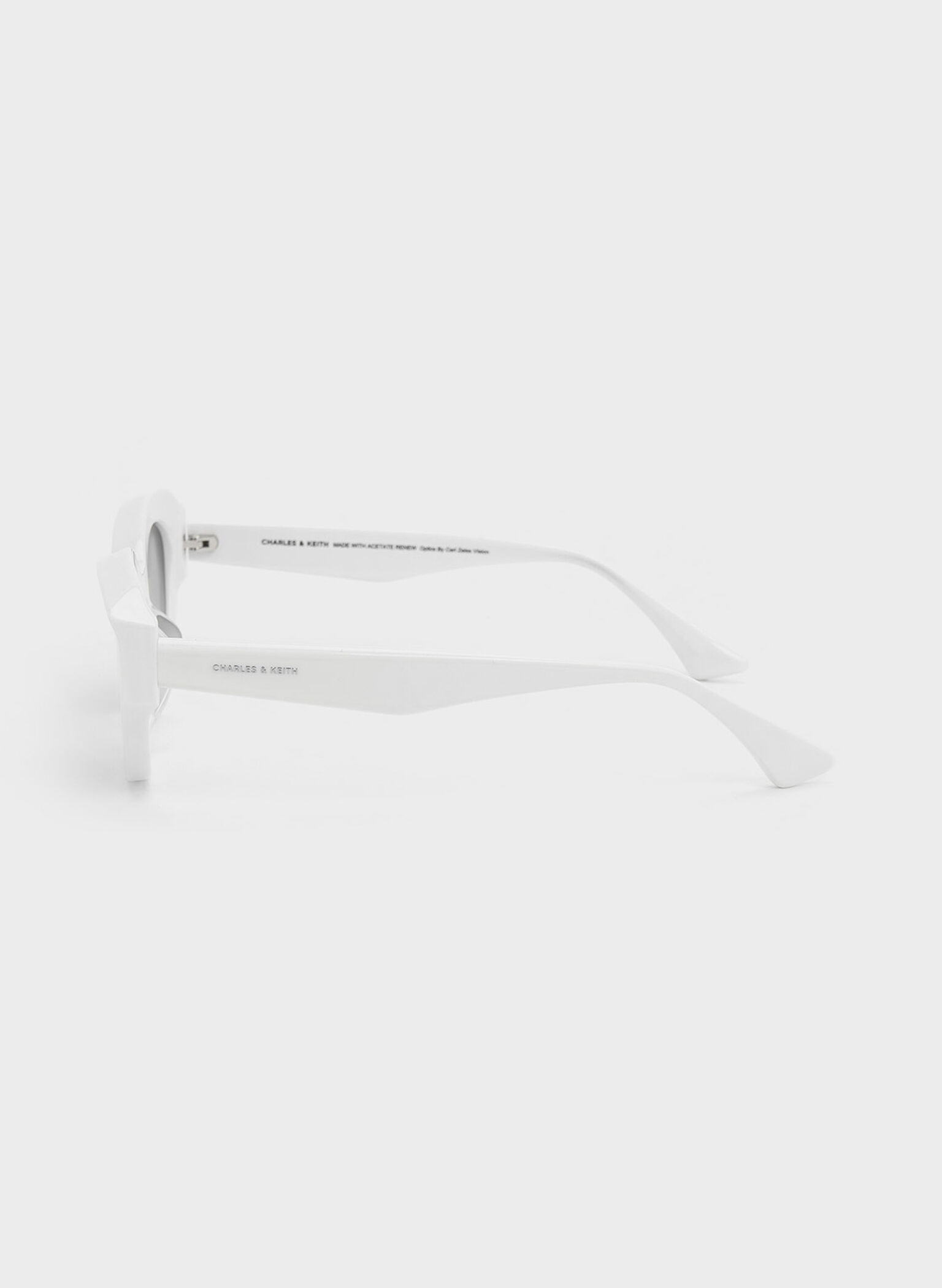 Onyx Recycled Acetate Cat-Eye Sunglasses, White, hi-res
