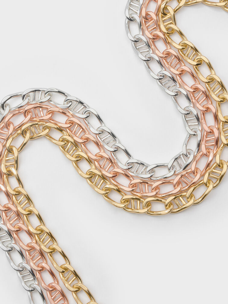 Nyra Mixed-Link Chain Necklace, Rose Gold, hi-res