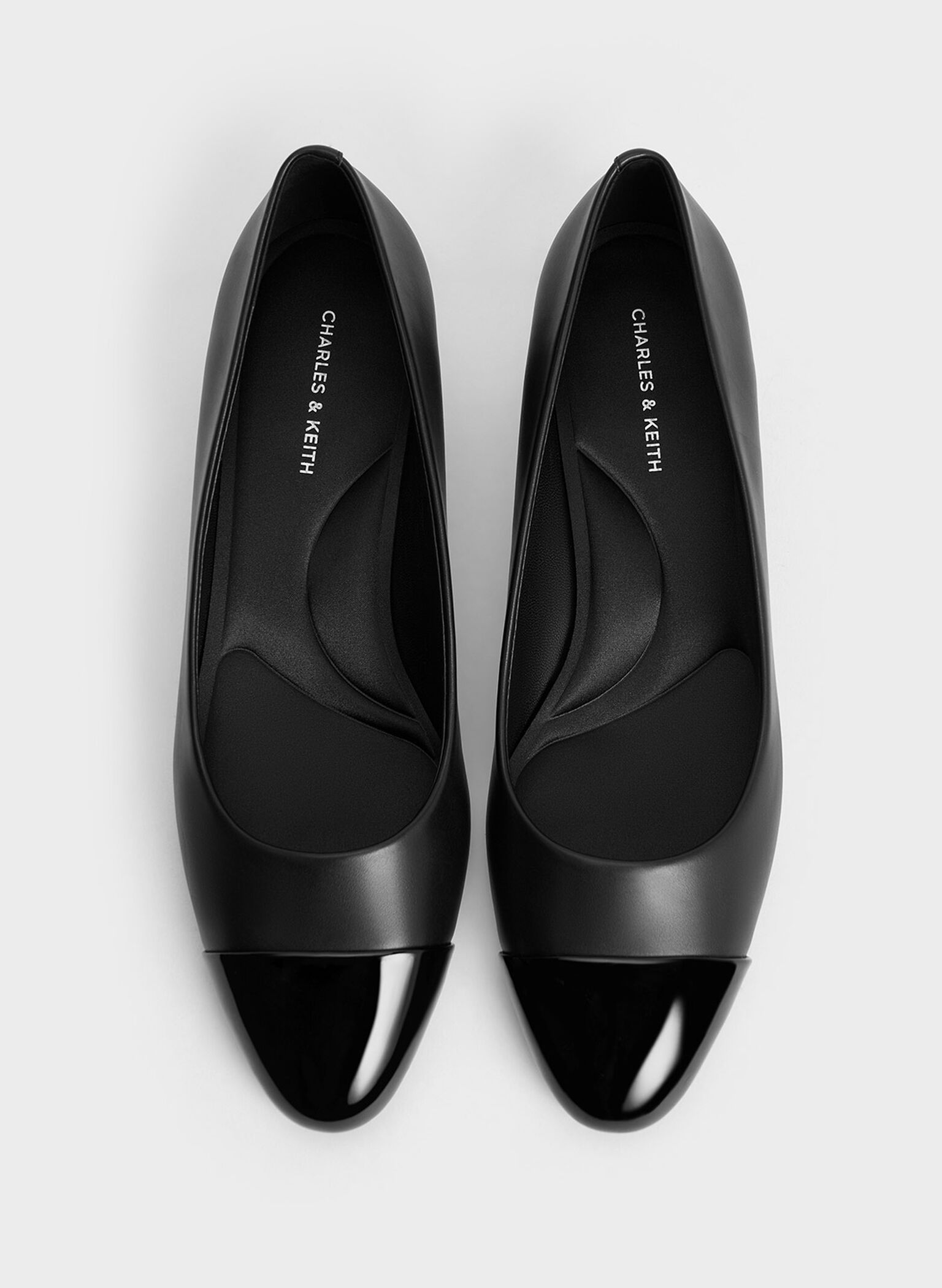 Kleo Patent Contrast Cap-Toe Pumps, Black, hi-res