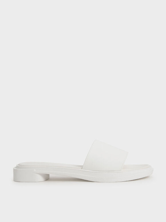 Slide Sandals, White, hi-res