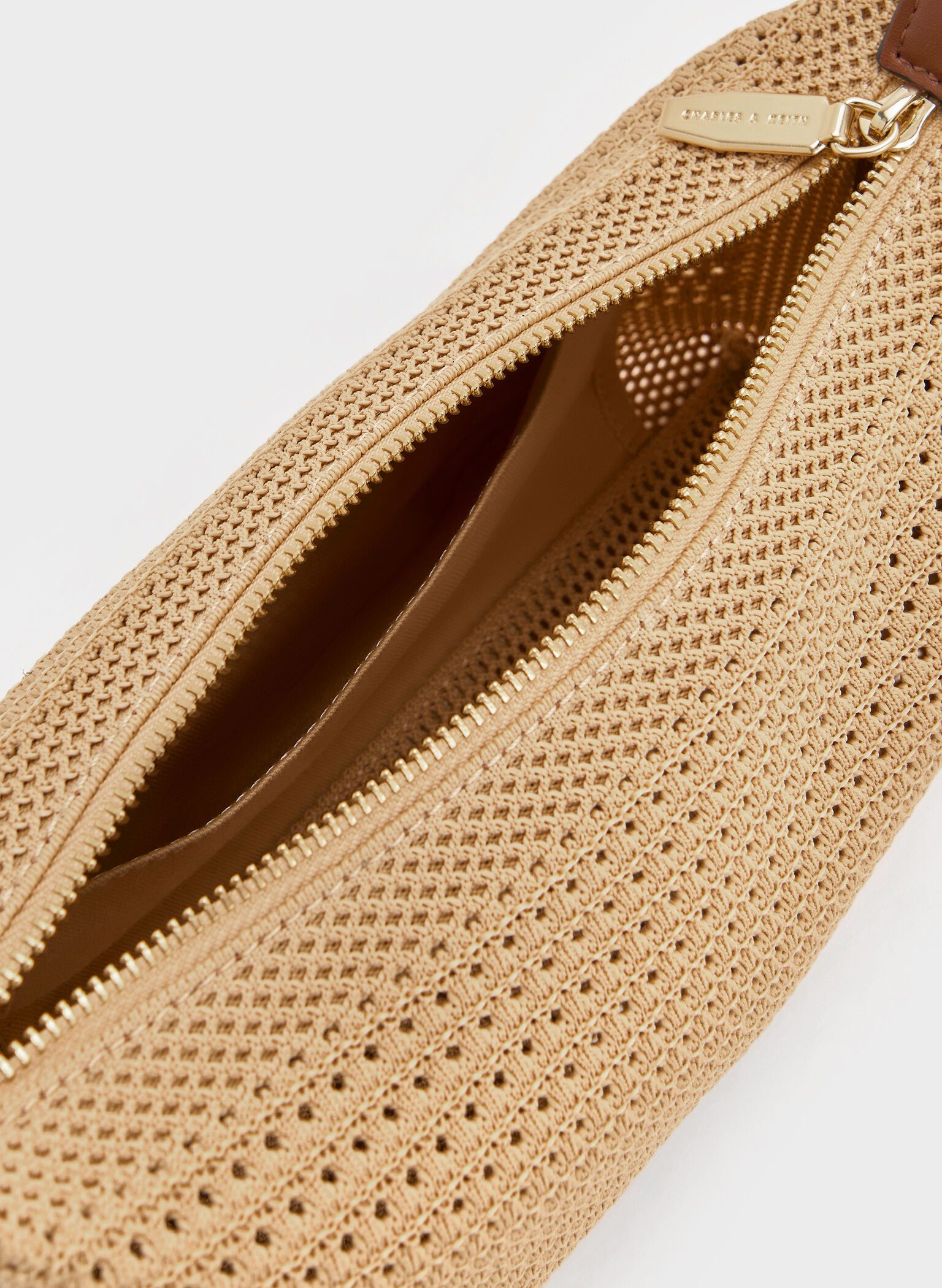 Ida Knitted Shoulder Bag, Beige, hi-res