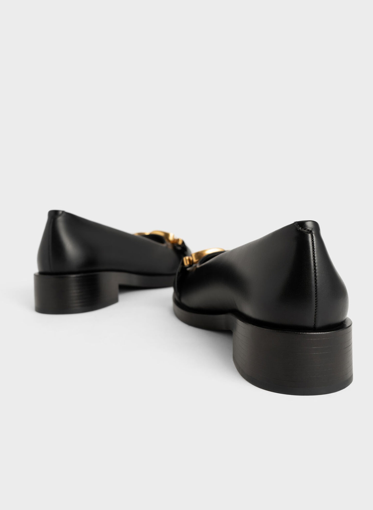 Chunky Metallic Accent Ballerinas, Black, hi-res