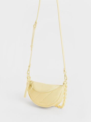 Philomena Glow-In-The-Dark Saddle Bag, Butter, hi-res