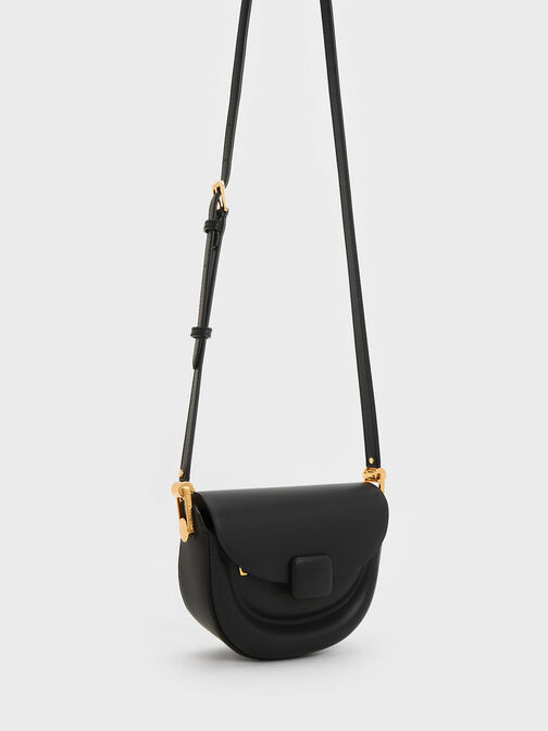 Koa Half-Moon Saddle Bag, Black, hi-res